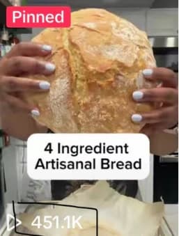 Still from her artisanal bread video